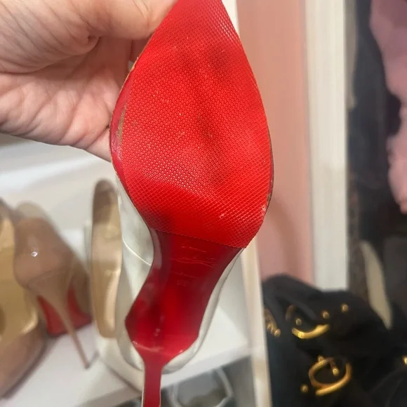 Christian Louboutin size 39 So Kate - White High Patent Leather Heels - Picture 8 of 8